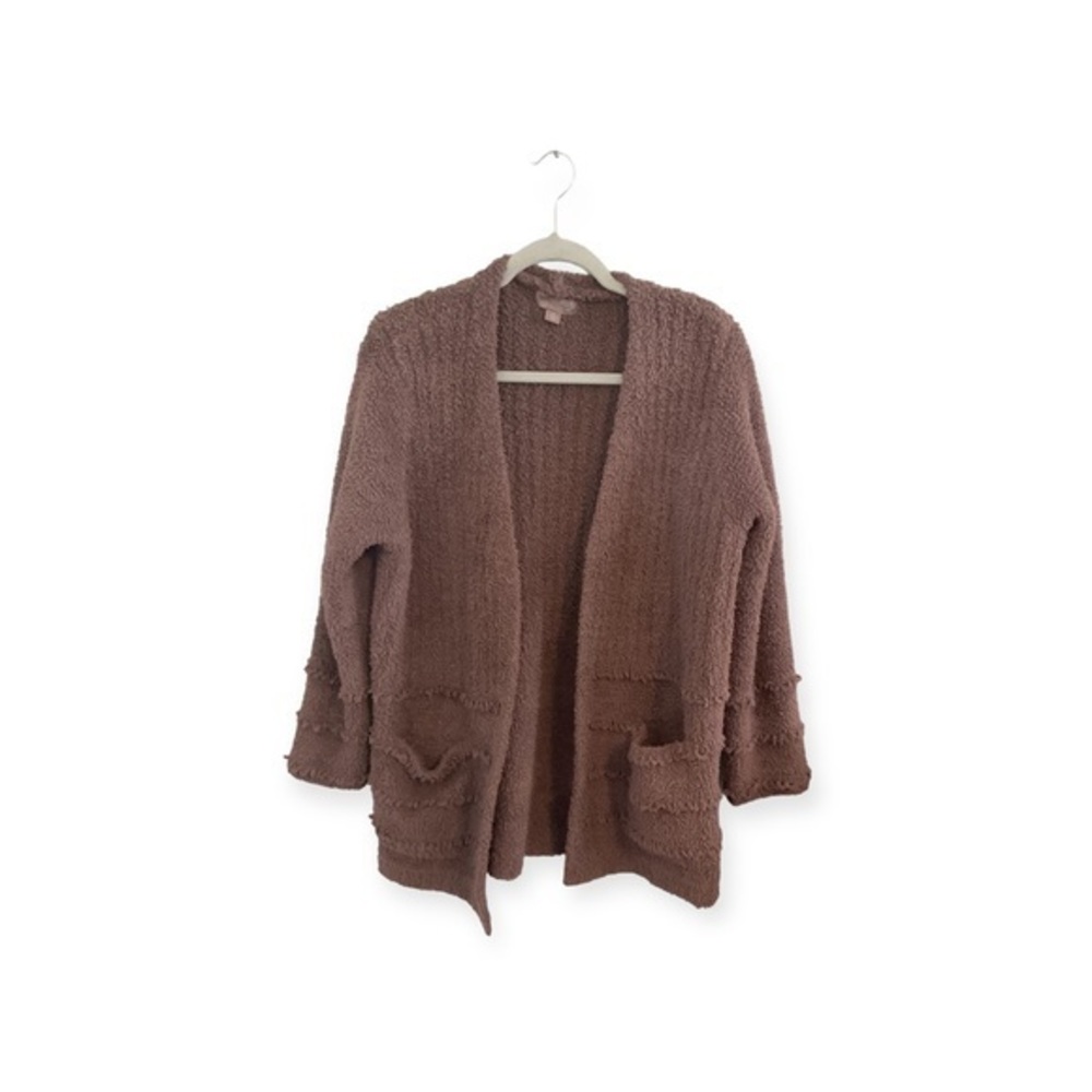 Women’s brown, soft Barefoot Dreams‎ cardigan, size medium